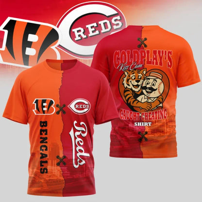 LIMITED EDITION - NEW CUSTOMIZED NFL16 CCB CINCINNATI BENGALS x MLB05 CRS CINCINNATI REDS UNISEX T-SHIRT, POLO, HOODIE & JACKETS