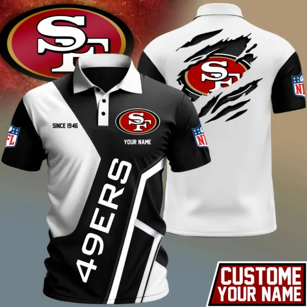 LIMITED EDITION - NEW CUSTOMIZED NFL11 SF49 SAN FRANCISCO 49ERS POLO SHIRT