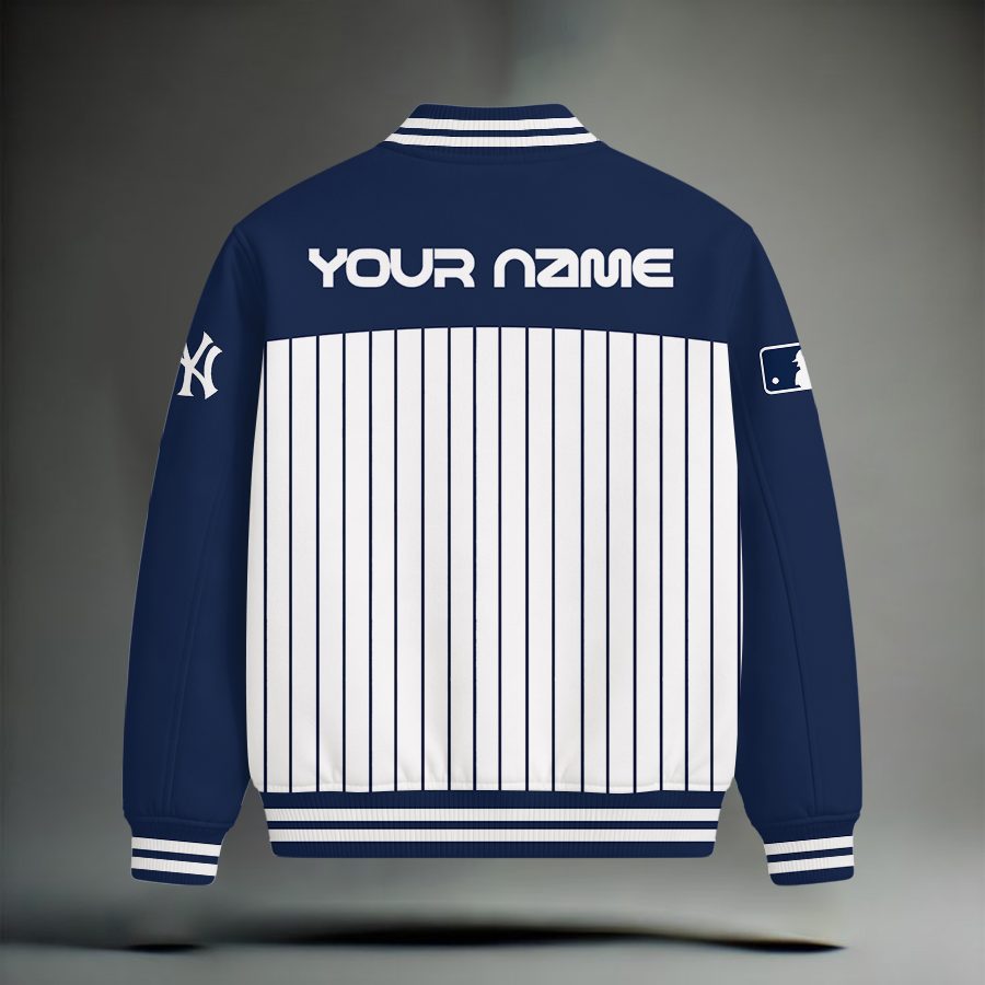 LIMITED EDITION - NEW CUSTOMIZED MLB01 NYY NEW YORK YANKEES SNOOPY STYLE SATIN VARSITY & BASEBALL JACKET
