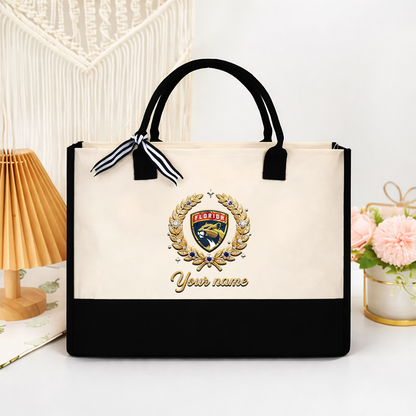 LIMITED EDITION - NEW CUSTOMIZED NHL01 FPT FLORIDA PANTHERS TOTE BAG GIFT FOR FANS
