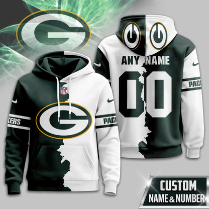 LIMITED EDITION - NEW CUSTOMIZED NFL08 GBP GREEN BAY PACKERS UNISEX T-SHIRT, POLO, HOODIE & JACKETS