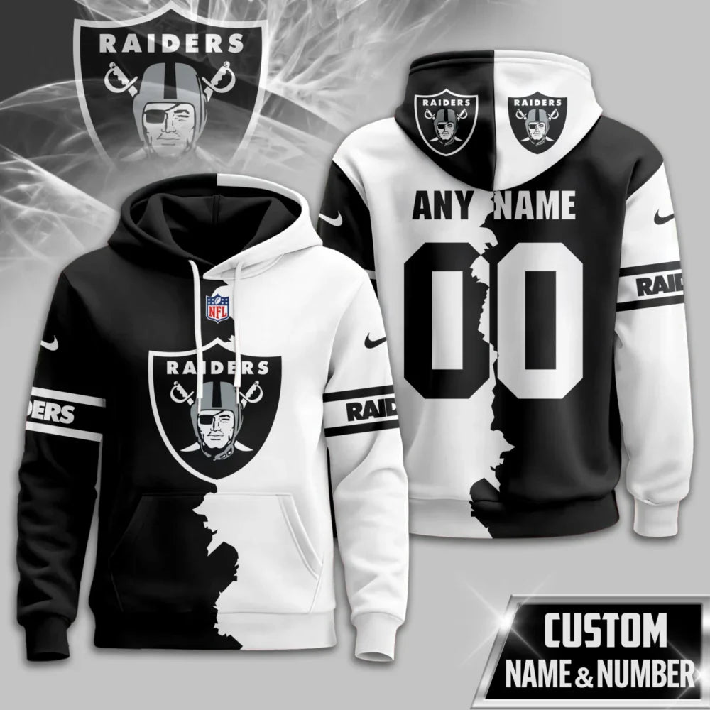 LIMITED EDITION - NEW CUSTOMIZED NFL07 LVR LAS VEGAS RAIDERS UNISEX T-SHIRT, POLO, HOODIE & JACKETS