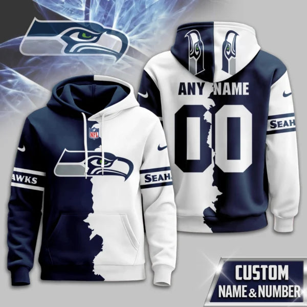 LIMITED EDITION - NEW CUSTOMIZED NFL06 SSH SEATTLE SEAHAWKS UNISEX T-SHIRT, POLO, HOODIE & JACKETS