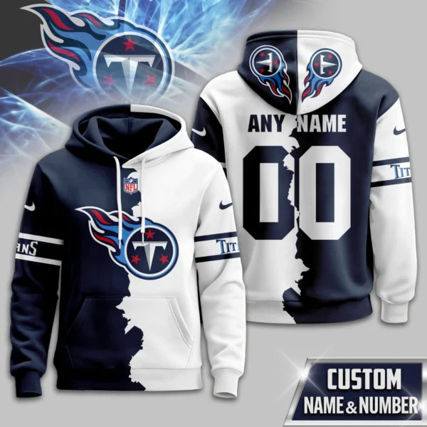 LIMITED EDITION - NEW CUSTOMIZED NFL31 TST TENNESSEE TITANS UNISEX T-SHIRT, POLO, HOODIE & JACKETS