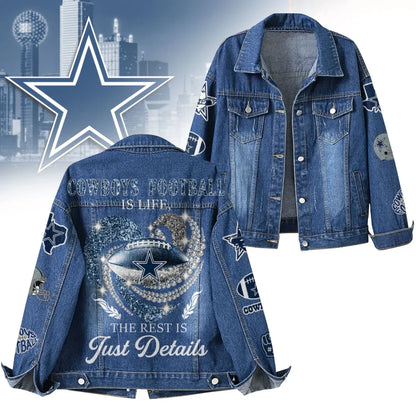 LIMITED EDITION - NEW CUSTOMIZED NFL21 DCB DALLAS COWBOYS DENIM JACKET