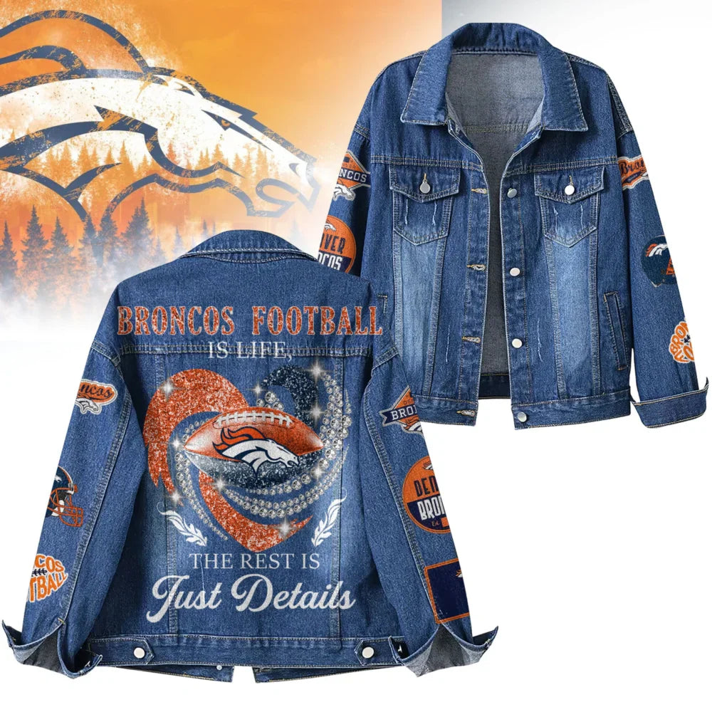LIMITED EDITION - NEW CUSTOMIZED NFL13 DVB DENVER BRONCOS DENIM JACKET