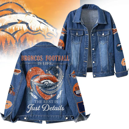 LIMITED EDITION - NEW CUSTOMIZED NFL13 DVB DENVER BRONCOS DENIM JACKET
