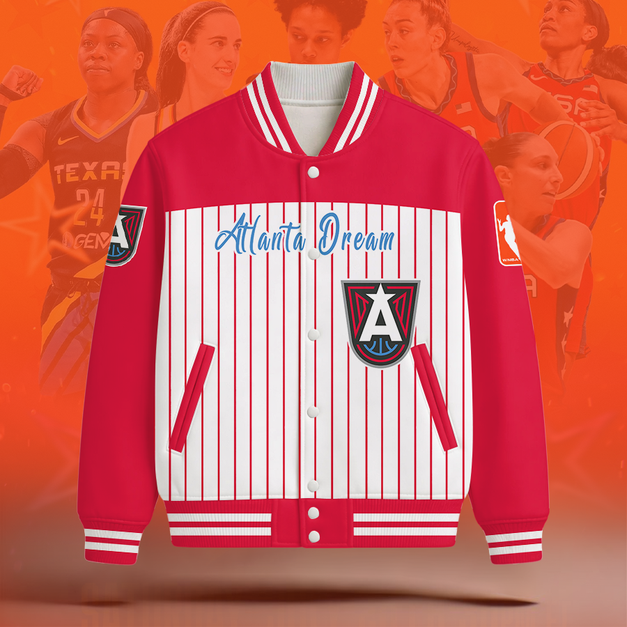 [FAN FAVORITE] NEW CUSTOMIZED WNBA01 ALD ATLANTA DREAM BASEBALL JACKET