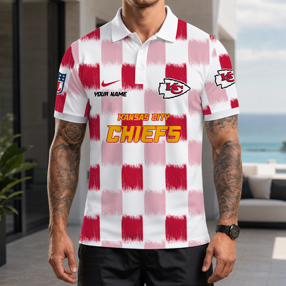 [SPECIAL OFFER] NEW CUSTOMIZED NFL01 KCC KANSAS CITY CHIEFS POLO SHIRT