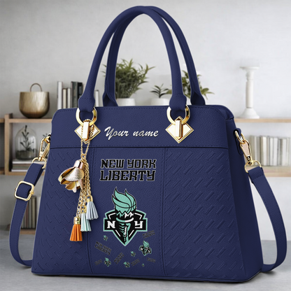 [FAN FAVORITE] NEW CUSTOMIZED WNBA10 NYL NEW YORK LIBERTY MULTICOLOR HANDBAG