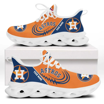 LIMITED EDITION - NEW CUSTOMIZED MLB10 HAS HOUSTON ASTROS PREMIUM CLUNKY SNEAKERS