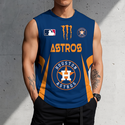 LIMITED EDITION - NEW CUSTOMIZED MLB10 HAS HOUSTON ASTROS MEN'S GYM SHIRT