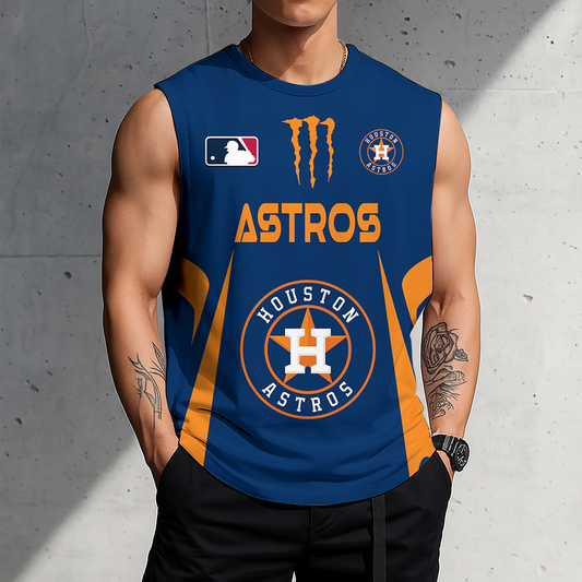 LIMITED EDITION - NEW CUSTOMIZED MLB10 HAS HOUSTON ASTROS MEN'S GYM SHIRT