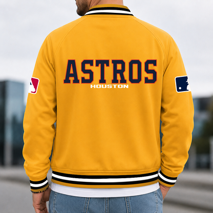 [FLASH SALE] NEW CUSTOMIZED MLB10 HAS HOUSTON ASTROS MULTICOLOR MEN'S CASUAL JACKET