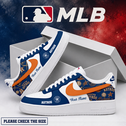 LIMITED EDITION - NEW CUSTOMIZED MLB10 HAS HOUSTON ASTROS AF1 SHOES