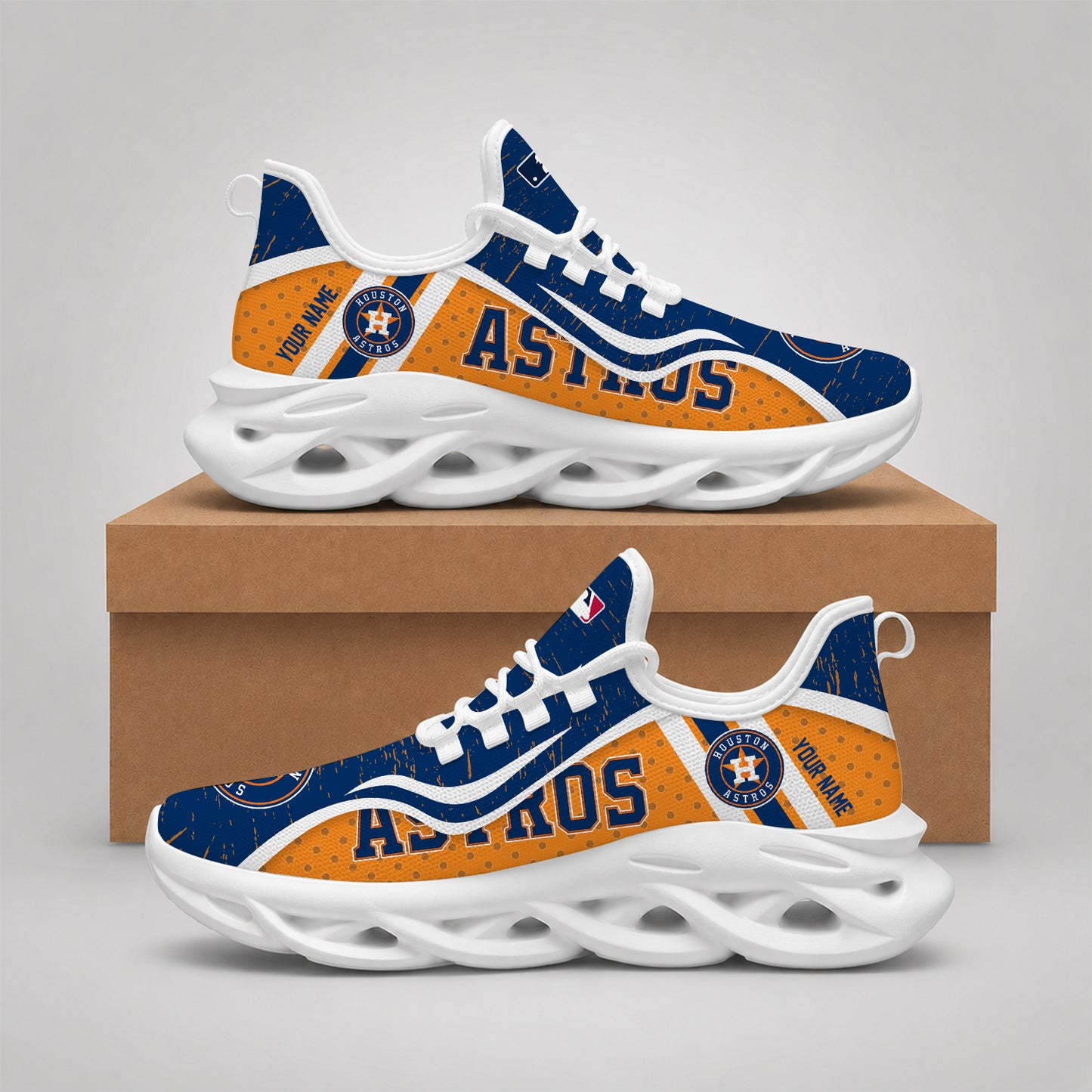 ELITE EDITION - NEW CUSTOMIZED MLB10 HAS HOUSTON ASTROS MAX SOUL SHOES
