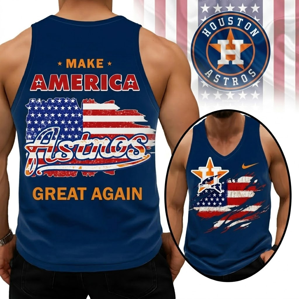 LIMITED EDITION - NEW CUSTOMIZED MLB10 HAS HOUSTON ASTROS UNISEX TANK TOP