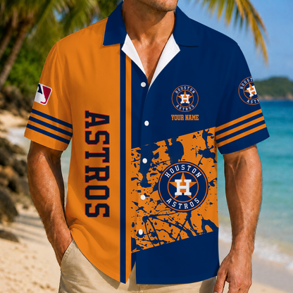 LIMITED EDITION - NEW CUSTOMIZED MLB10 HAS HOUSTON ASTROS UNISEX HAWAIIAN SHIRT