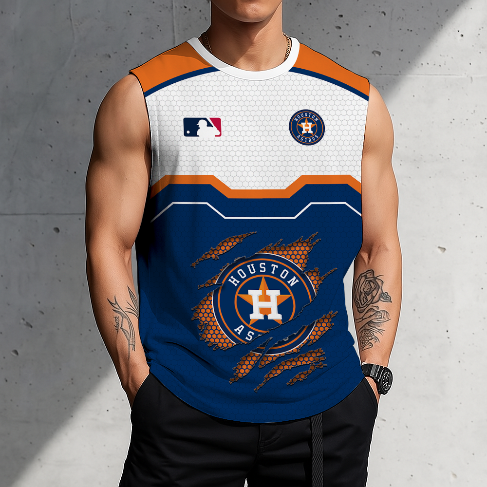 LIMITED EDITION - NEW CUSTOMIZED MLB10 HAS HOUSTON ASTROS MEN'S GYM SHIRT