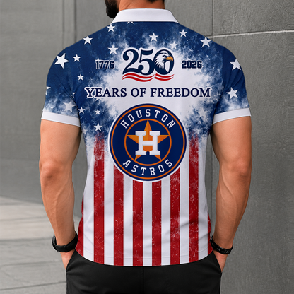 LIMITED EDITION - NEW CUSTOMIZED MLB10 HAS HOUSTON ASTROS POLO SHIRT, ZIP POLO SHIRT & T-SHIRTS