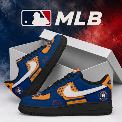 LIMITED EDITION - NEW CUSTOMIZED MLB10 HAS HOUSTON ASTROS AF1 SHOES