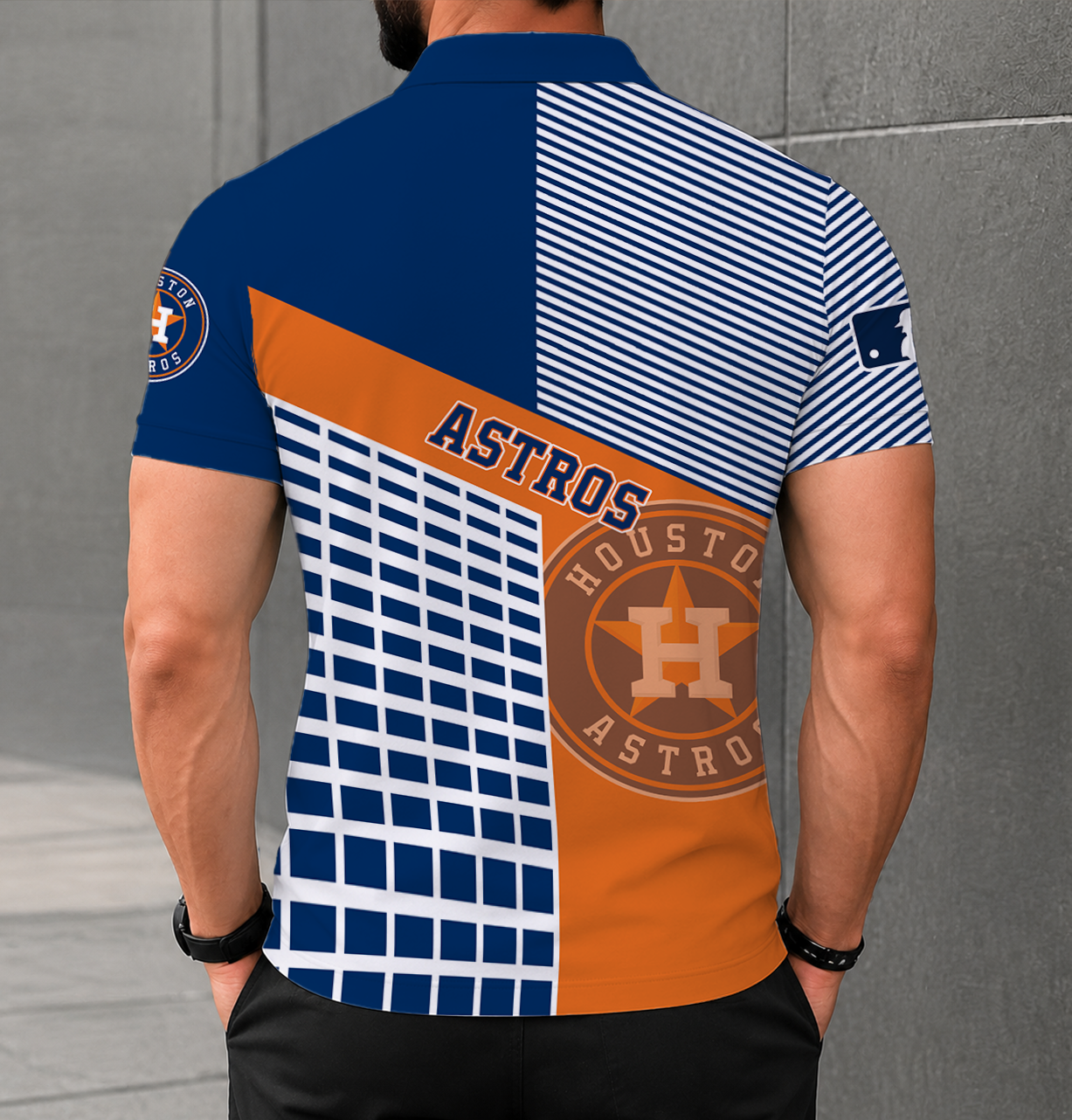 LIMITED EDITION - NEW CUSTOMIZED MLB10 HAS HOUSTON ASTROS POLO SHIRT