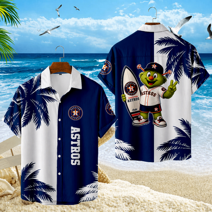 LIMITED EDITION - NEW CUSTOMIZED MLB10 HAS HOUSTON ASTROS UNISEX HAWAIIAN SHIRT