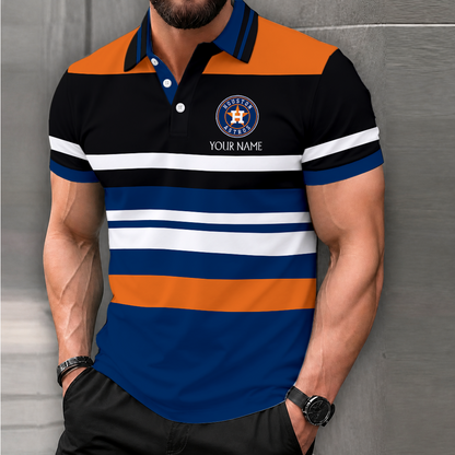 LIMITED EDITION - NEW CUSTOMIZED MLB10 HAS HOUSTON ASTROS POLO SHIRT, ZIP POLO SHIRT & T-SHIRTS