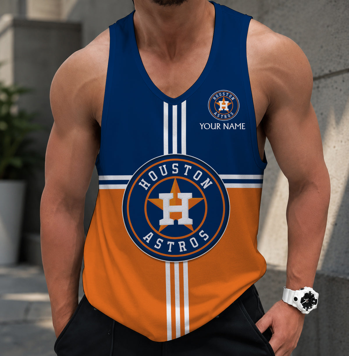 LIMITED EDITION - NEW CUSTOMIZED MLB10 HOUSTON ASTROS UNISEX TANK TOP