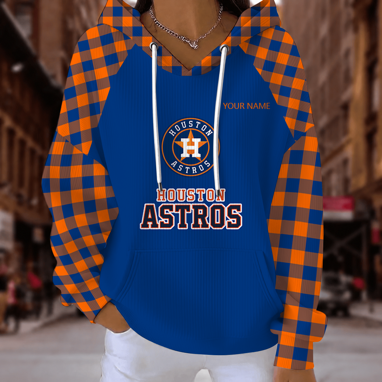 [FLASH SALE] NEW CUSTOMIZED MLB10 HAS HOUSTON ASTROS RIBBED HOODIE & SWEATSHIRT