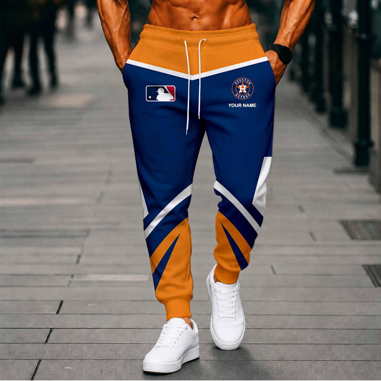 LIMITED EDITION - NEW CUSTOMIZED MLB10 HAS HOUSTON ASTROS SWEATPANTS