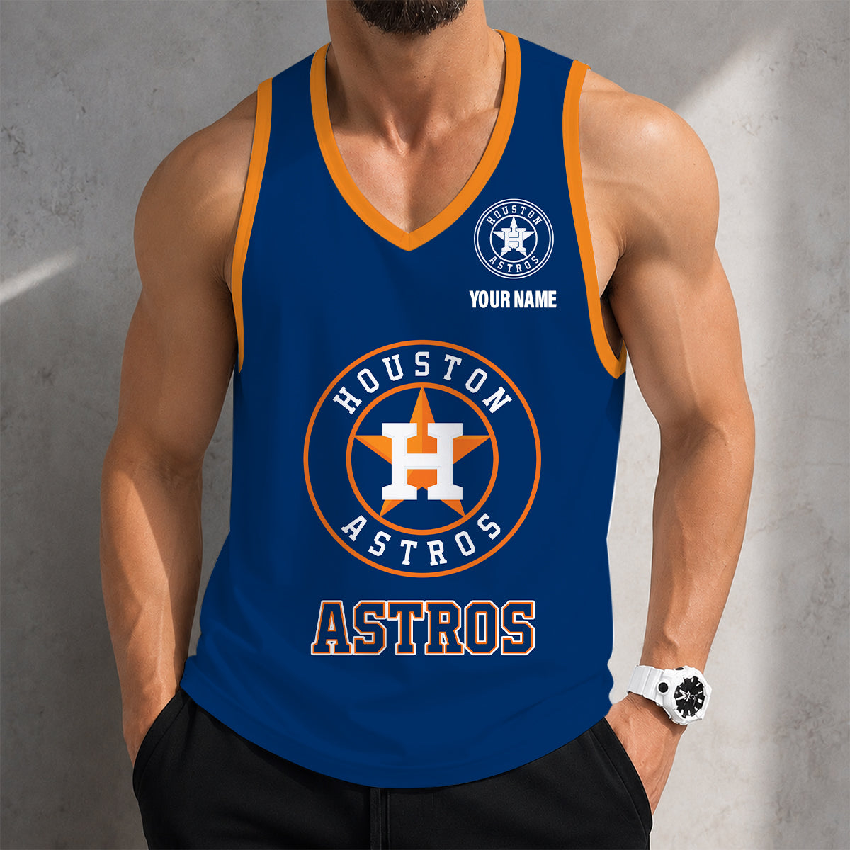 SPECIAL EDITION - NEW CUSTOMIZED MLB10 HOUSTON ASTROS UNISEX TANK TOP