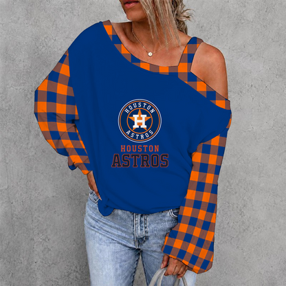 [FLASH SALE] NEW CUSTOMIZED MLB10 HAS HOUSTON ASTROS DROP SHOULDER SWEATSHIRT