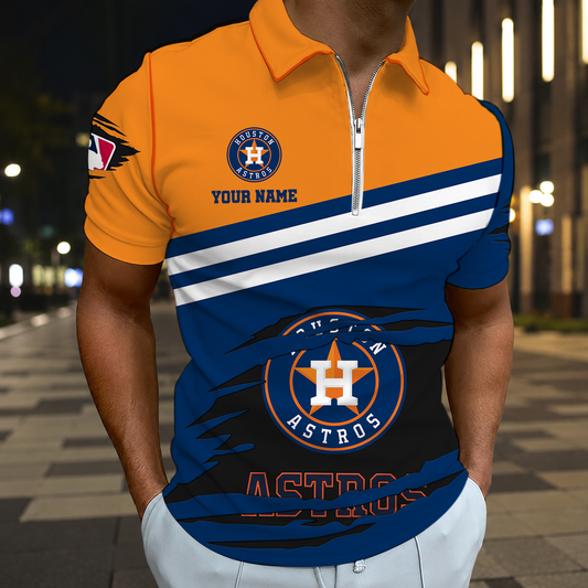 EXCLUSIVE EDITION - NEW CUSTOMIZED MLB10 HAS HOUSTON ASTROS T-SHIRT, POLO SHIRT, ZIP POLO SHIRT, SWEATSHIRT, HOODIE & ZIP HOODIE