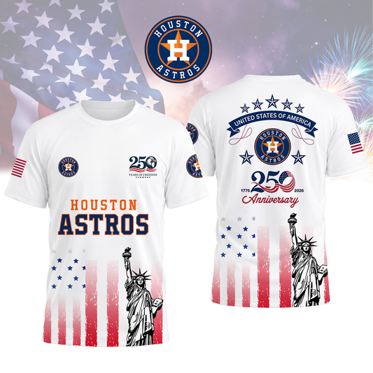 LIMITED EDITION - NEW CUSTOMIZED MLB10 HAS HOUSTON ASTROS T-SHIRT, POLO SHIRT, ZIP POLO SHIRT, SWEATSHIRT, HOODIE & ZIP HOODIE