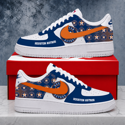 LIMITED EDITION - NEW CUSTOMIZED MLB10 HAS HOUSTON ASTROS AF1 SHOES