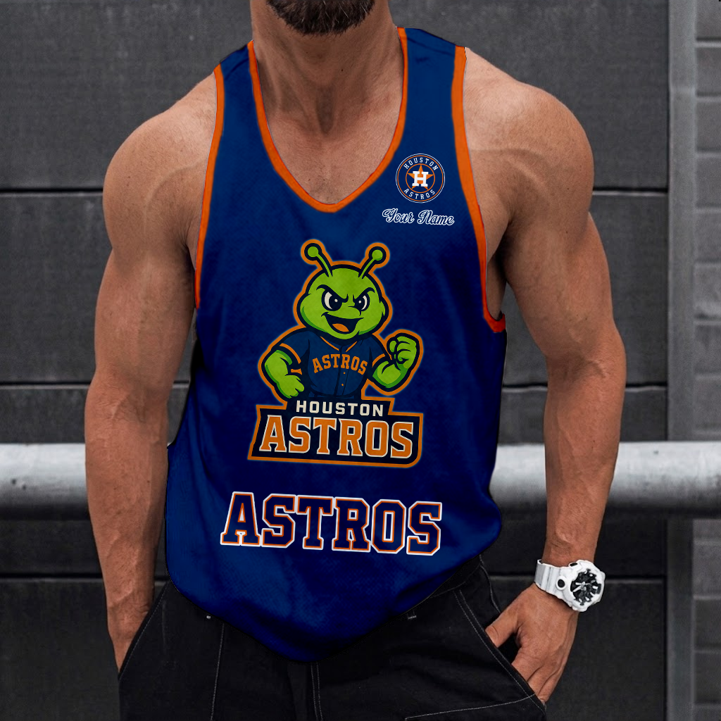 LIMITED EDITION - NEW CUSTOMIZED MLB10 HOUSTON ASTROS UNISEX TANK TOP