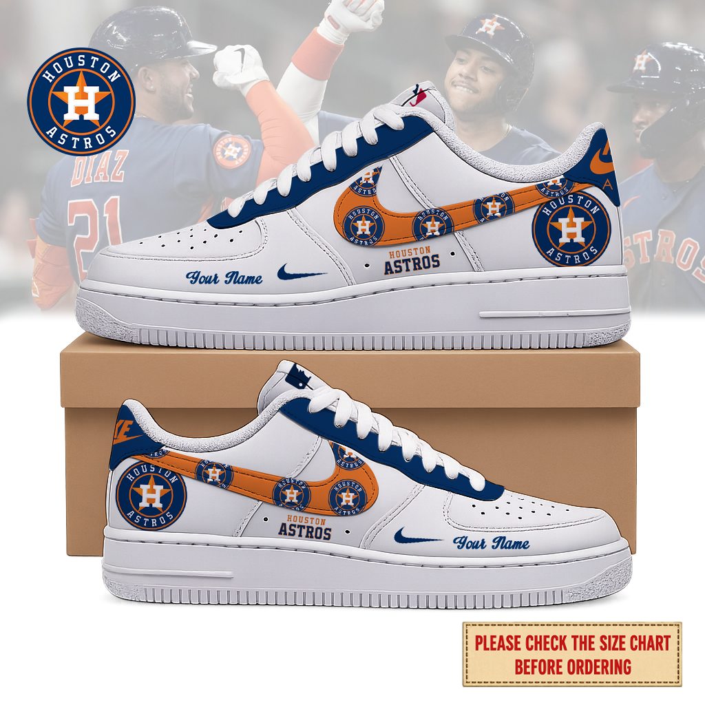 LIMITED EDITION - NEW CUSTOMIZED MLB10 HAS HOUSTON ASTROS AF1 SHOES