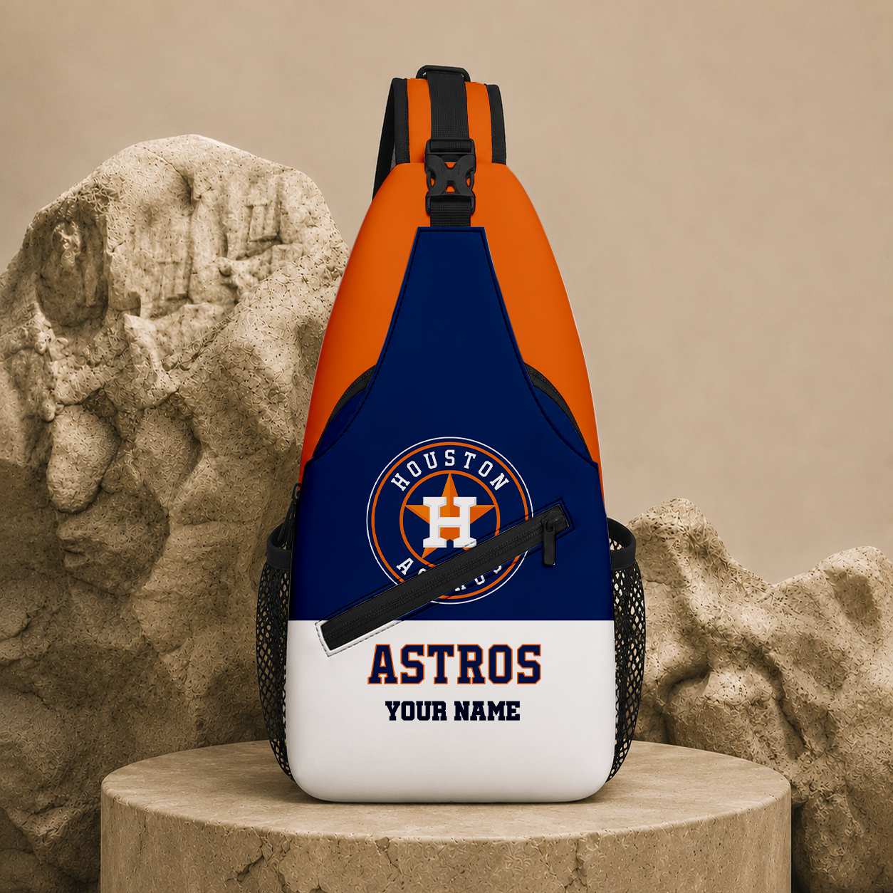 LIMITED EDITION - NEW CUSTOMIZED MLB10 HAS HOUSTON ASTROS SLING BAG