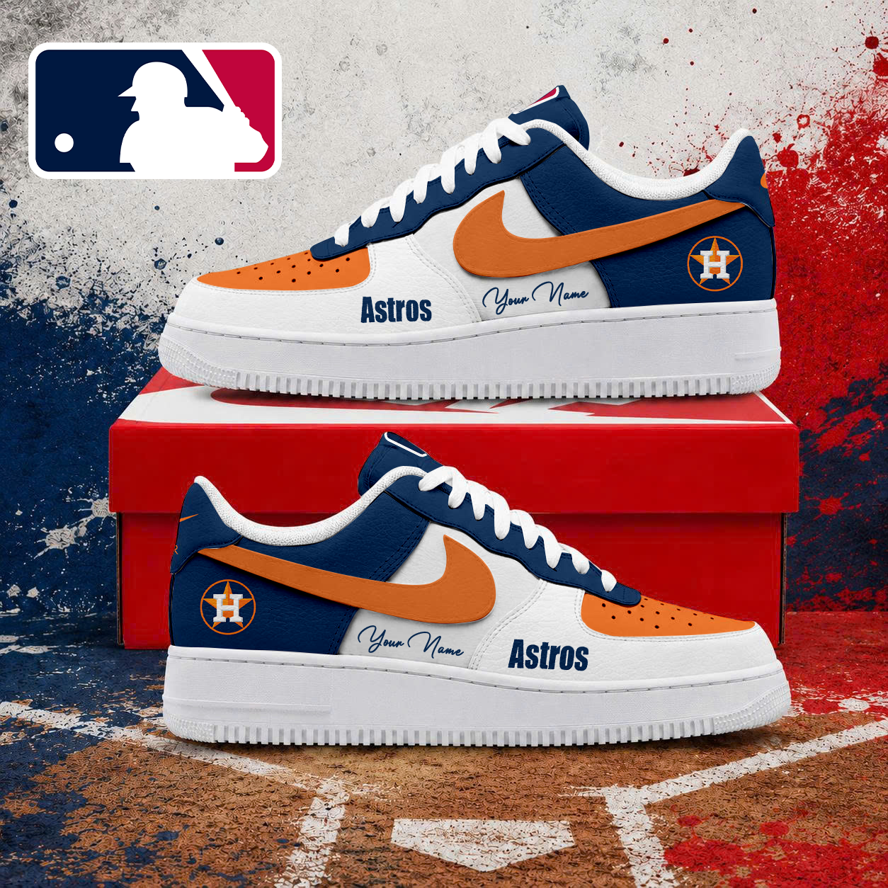 VIRAL EDITION - NEW CUSTOMIZED MLB10 HAS HOUSTON ASTROS AF1 SHOES