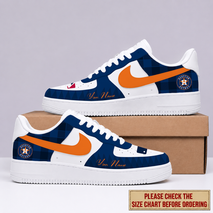 LIMITED EDITION - NEW CUSTOMIZED MLB10 HAS HOUSTON ASTROS AF1 SHOES