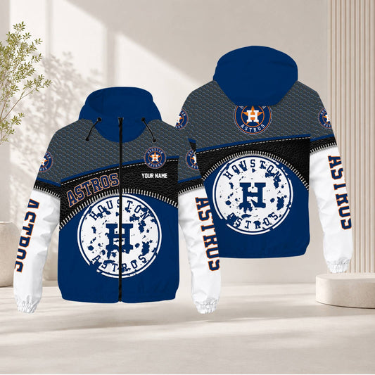 LIMITED EDITION - NEW CUSTOMIZED MLB10 HAS HOUSTON ASTROS WINDBREAKER JACKET