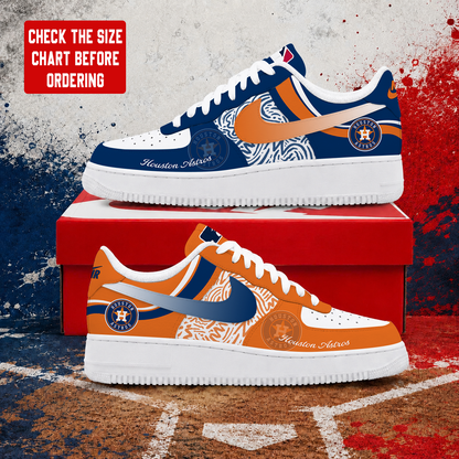 LIMITED EDITION - NEW CUSTOMIZED MLB10 HAS HOUSTON ASTROS AF1 SHOES