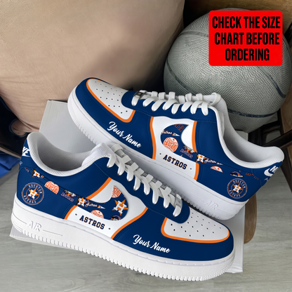 LIMITED EDITION - NEW CUSTOMIZED MLB10 HAS HOUSTON ASTROS AF1 SHOES