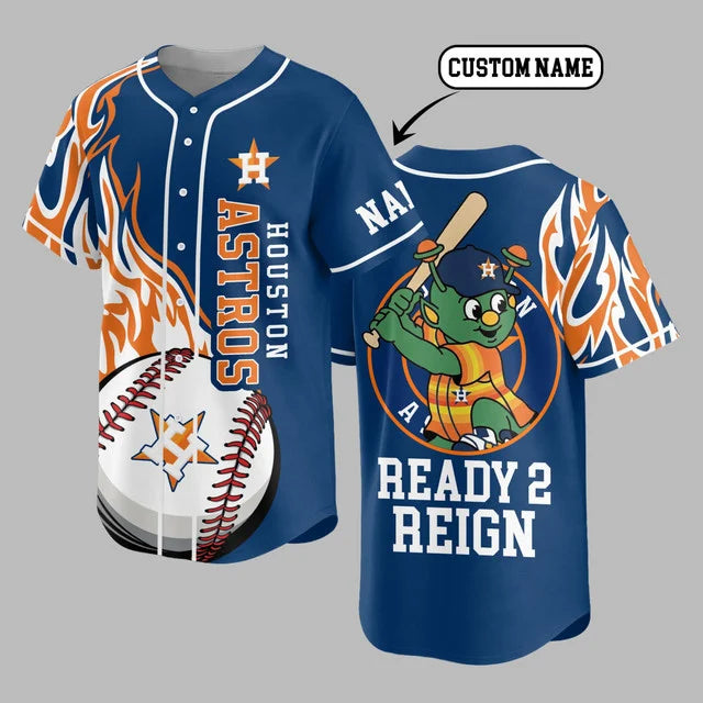 [FLASH SALE] NEW CUSTOMIZED MLB10 HAS HOUSTON ASTROS BASEBALL JERSEY