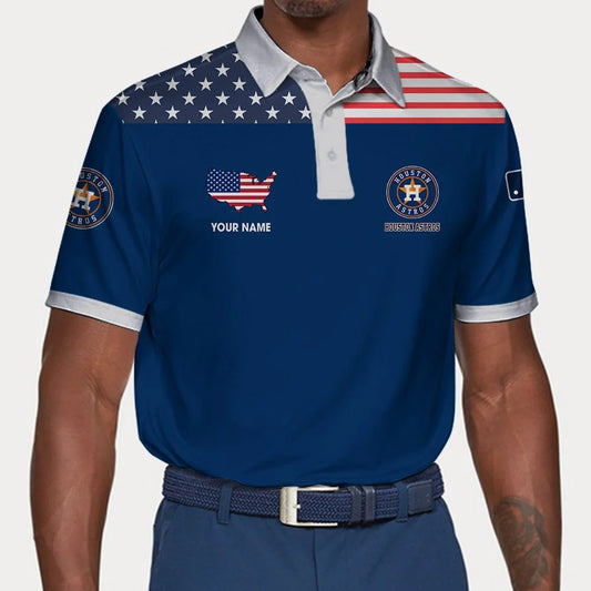 LIMITED EDITION - NEW CUSTOMIZED MLB10 HAS HOUSTON ASTROS POLO SHIRT, ZIP POLO SHIRT & T-SHIRTS