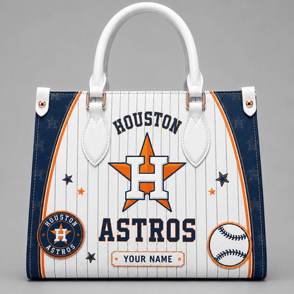 [FLASH SALE] NEW CUSTOMIZED MLB10 HAS HOUSTON ASTROS LEATHER HANDBAG