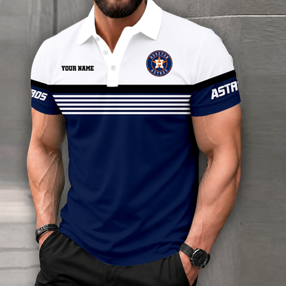 FINAL CLEARANCE - NEW CUSTOMIZED MLB10 HAS HOUSTON ASTROS POLO SHIRT