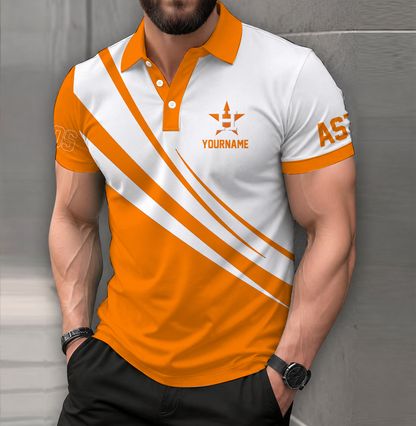 LIMITED EDITION - NEW CUSTOMIZED MLB10 HAS HOUSTON ASTROS POLO SHIRT
