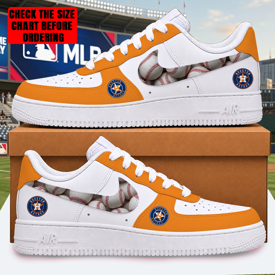 LIMITED EDITION - NEW CUSTOMIZED MLB10 HAS HOUSTON ASTROS AF1 SHOES